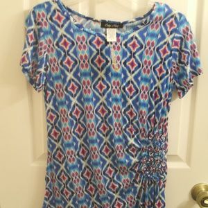 ONLY NINE HI LOW ruched side tunic SZ S